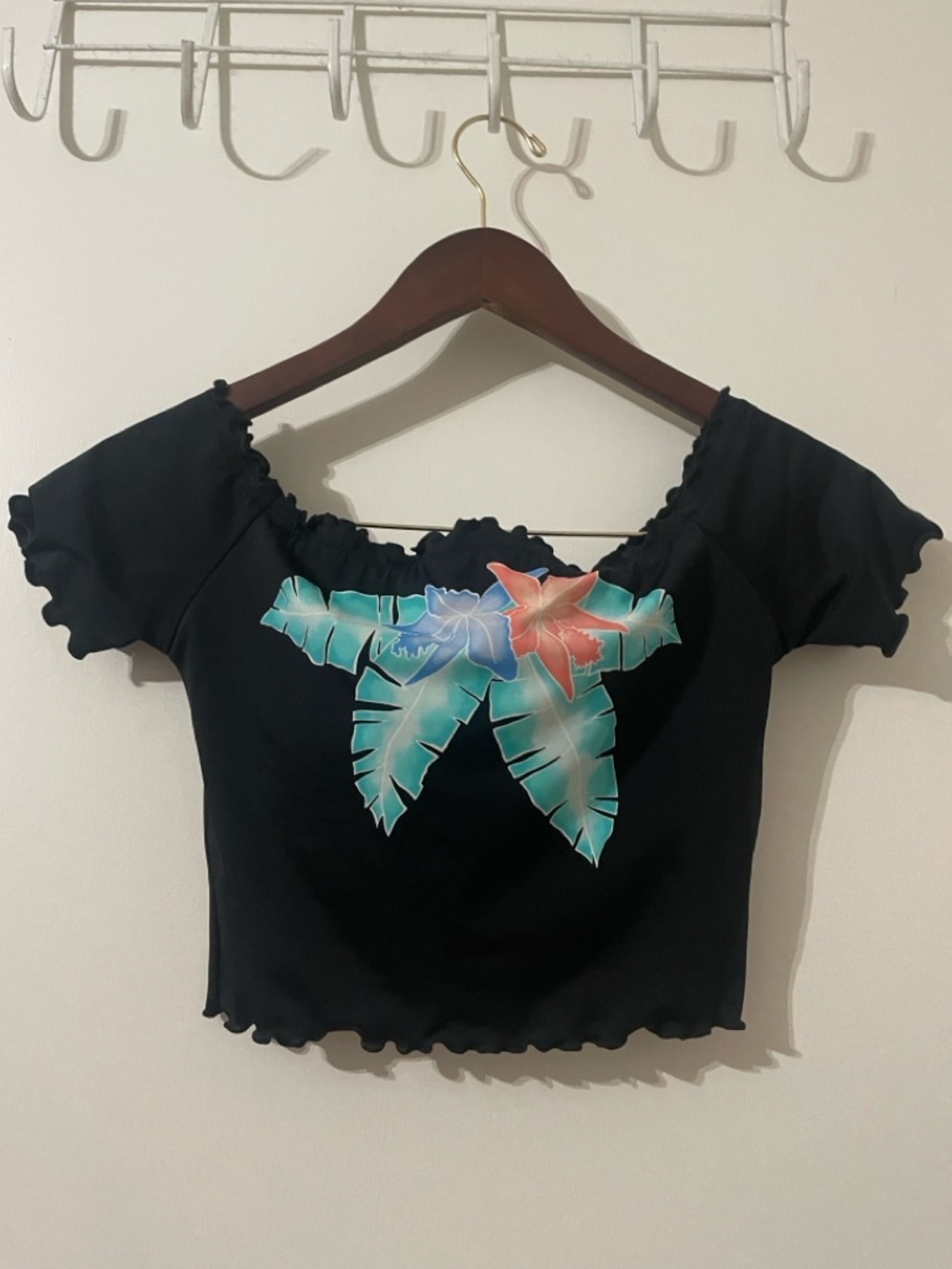 Coco Rave Y2K Tropical Crop Top Lisa Frank Zara Larsson Vibe S - Picture 3 of 7